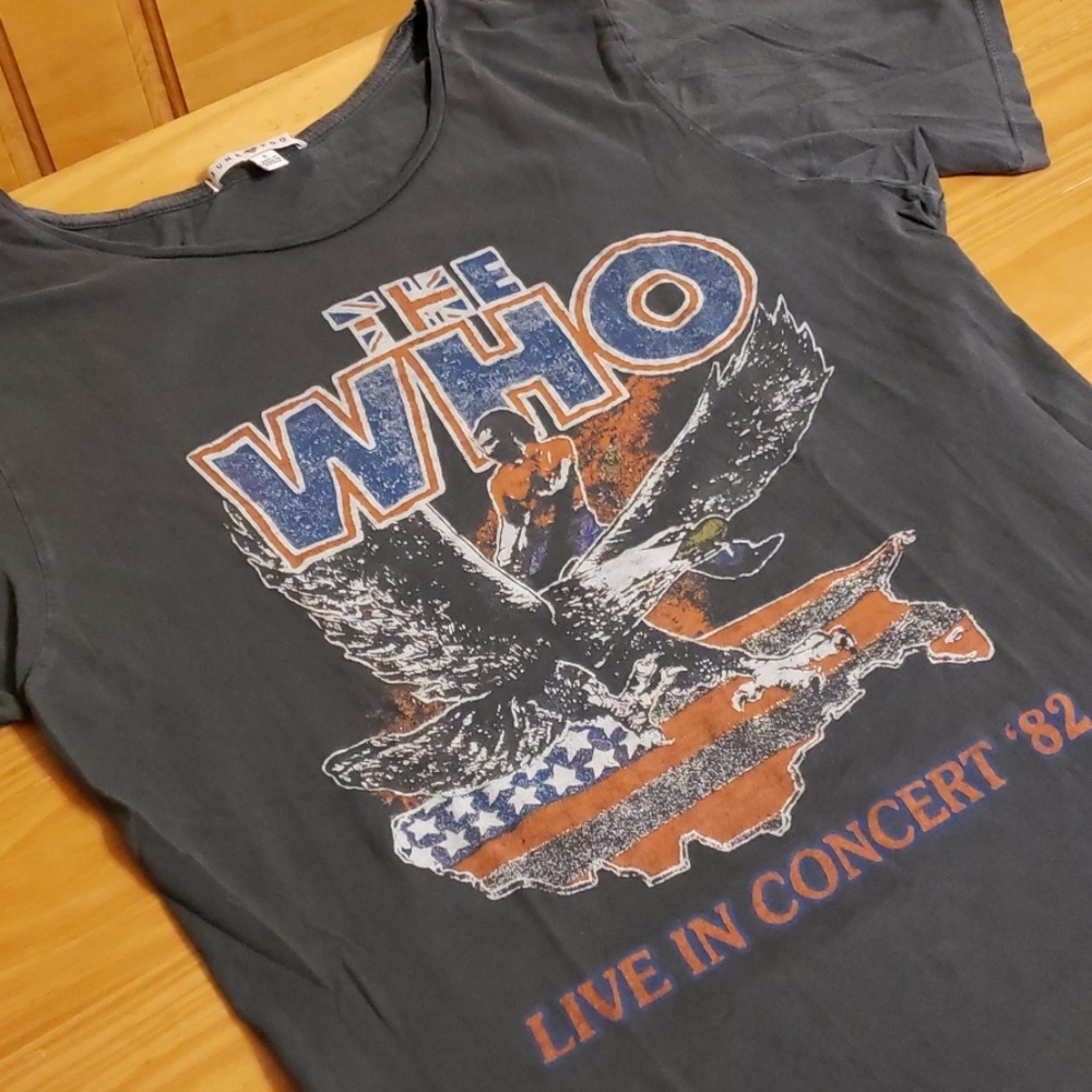 The Who Live in Concert Band T-shirt Tee Junk Food